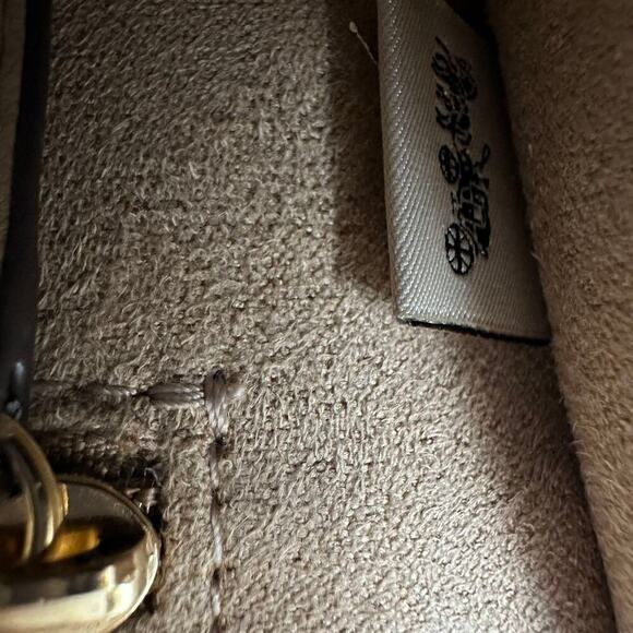 Coach Eliza Flap Crossbody Bag In Signature Canvas In Light Khaki/Chalk CP009 - Picture 8 of 10